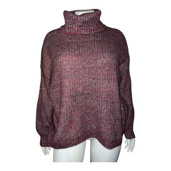 Old Navy Plus Size Pink Cozy Marled Shaker Stitch Turtleneck Sweater 2X NWOT - Picture 4 of 9